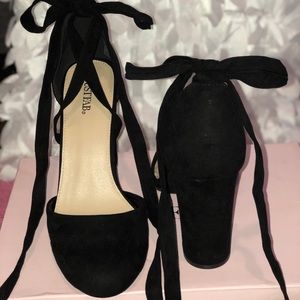 Black Lace Up Pumps